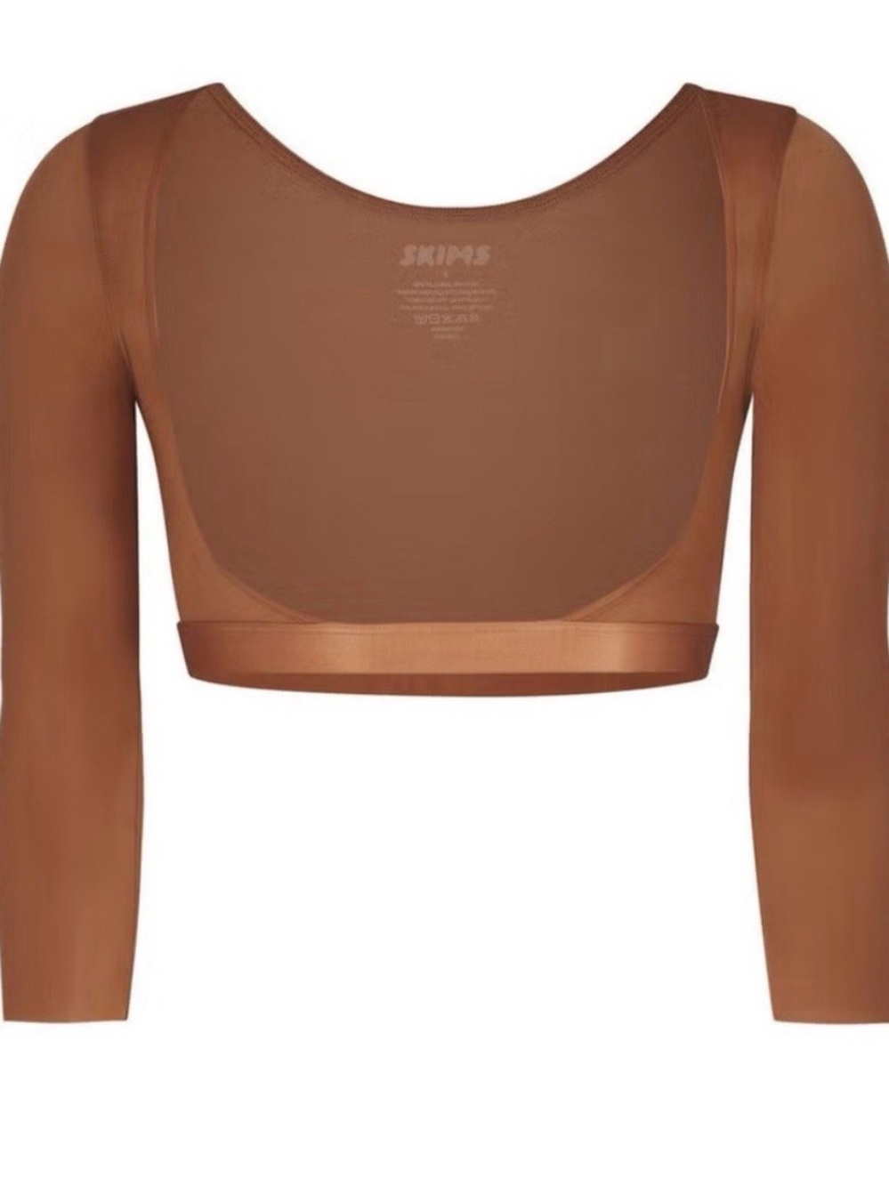SKIMS Chestnut Brown Barely There Open Bust Arm Shaper 3XL